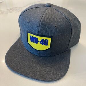 WD-40 Gray Snapback Flat Bill Hat Cap